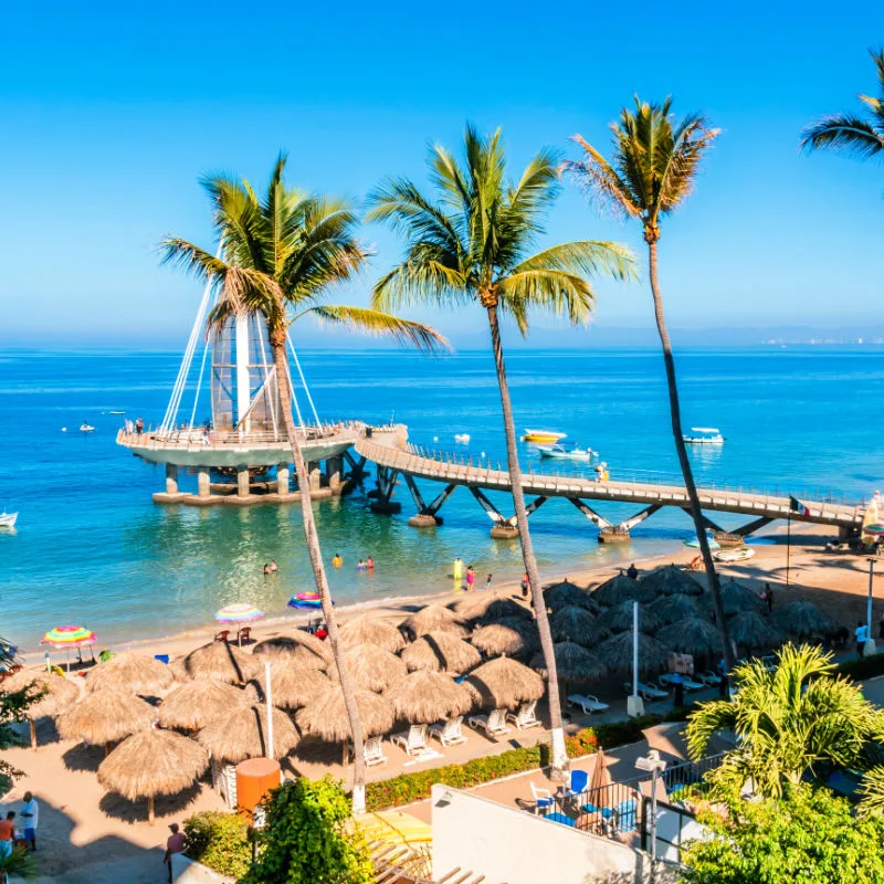View of puerto vallarta beach