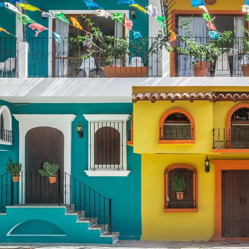 more colorful buildings in puerto vallarta
