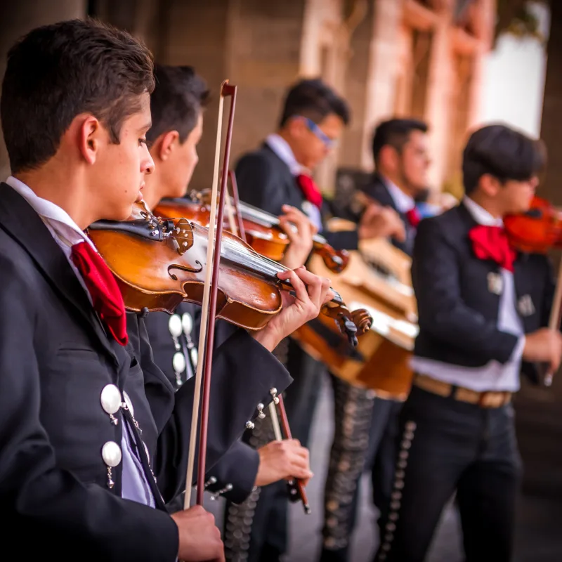 Mariachi band singing in Jalisco