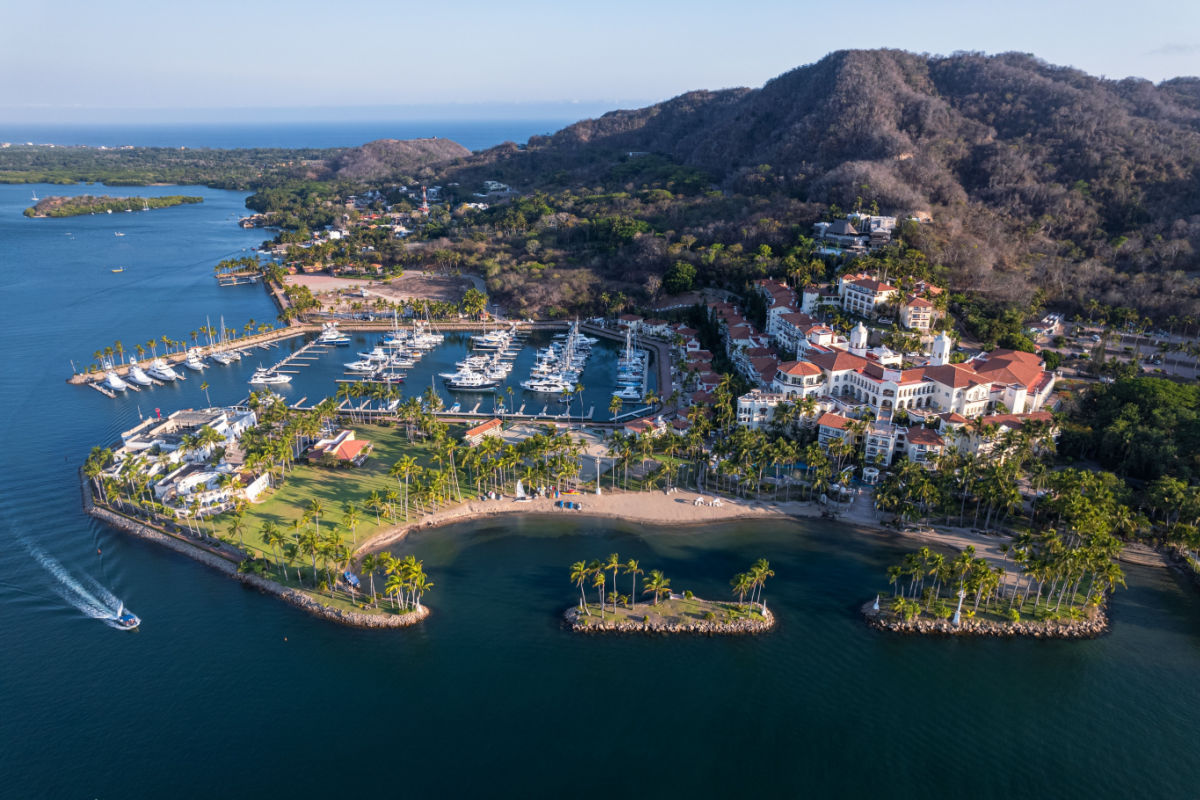 aerial view of luxury resorts in puerto vallarta area