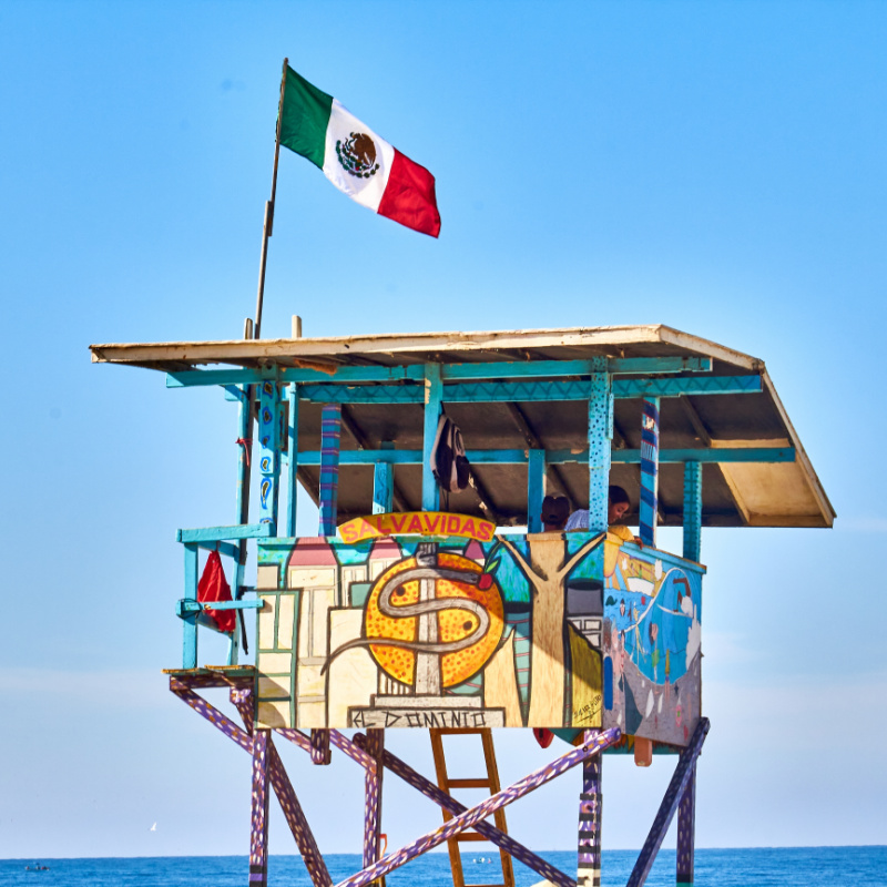 Lifeguard station in Mexico
